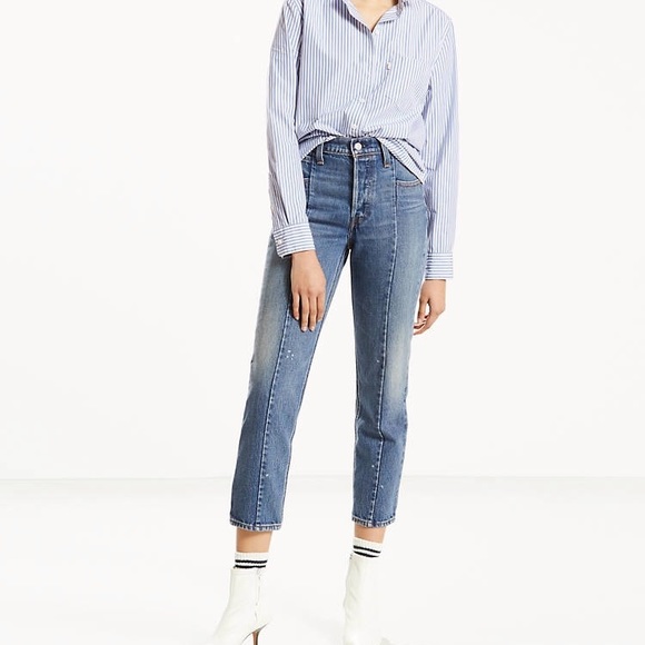 levi's altered straight leg jeans